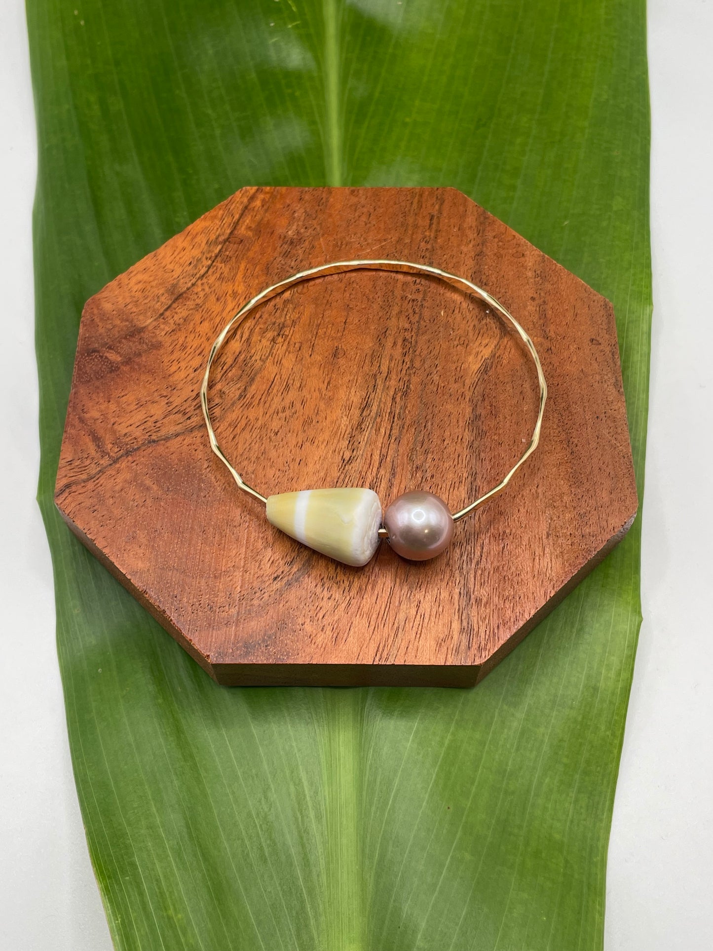 7.5" Golden-Yellow Cone Bangle Gold Filled