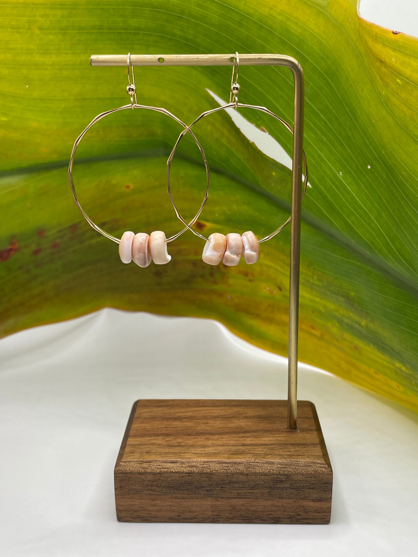 Puka Shell Hoops Medium