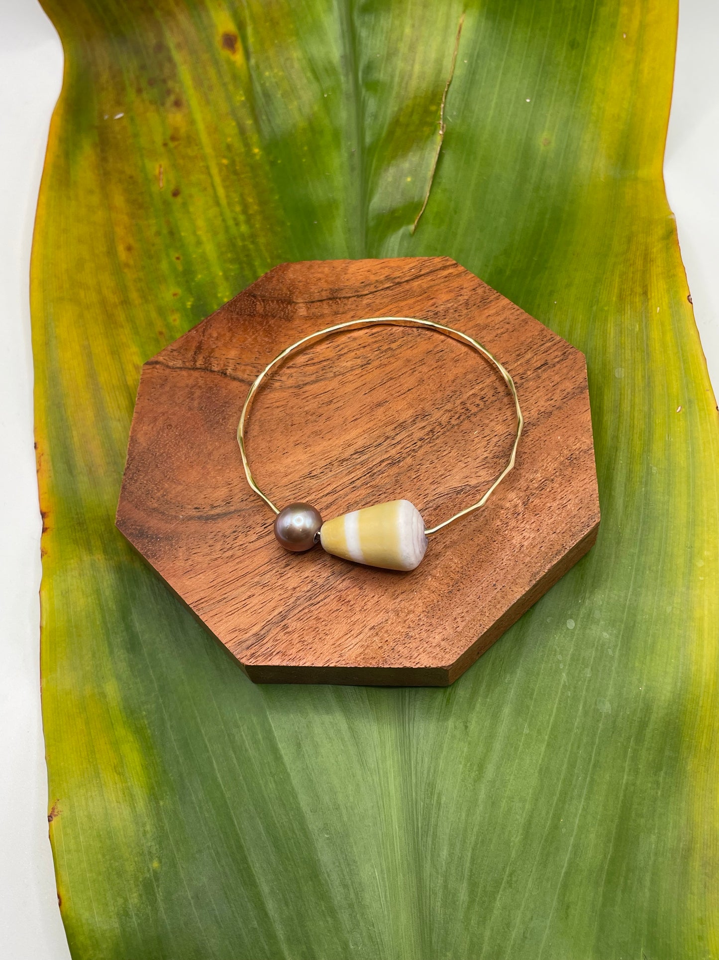 7.5" Golden-Yellow Cone Bangle Gold Filled