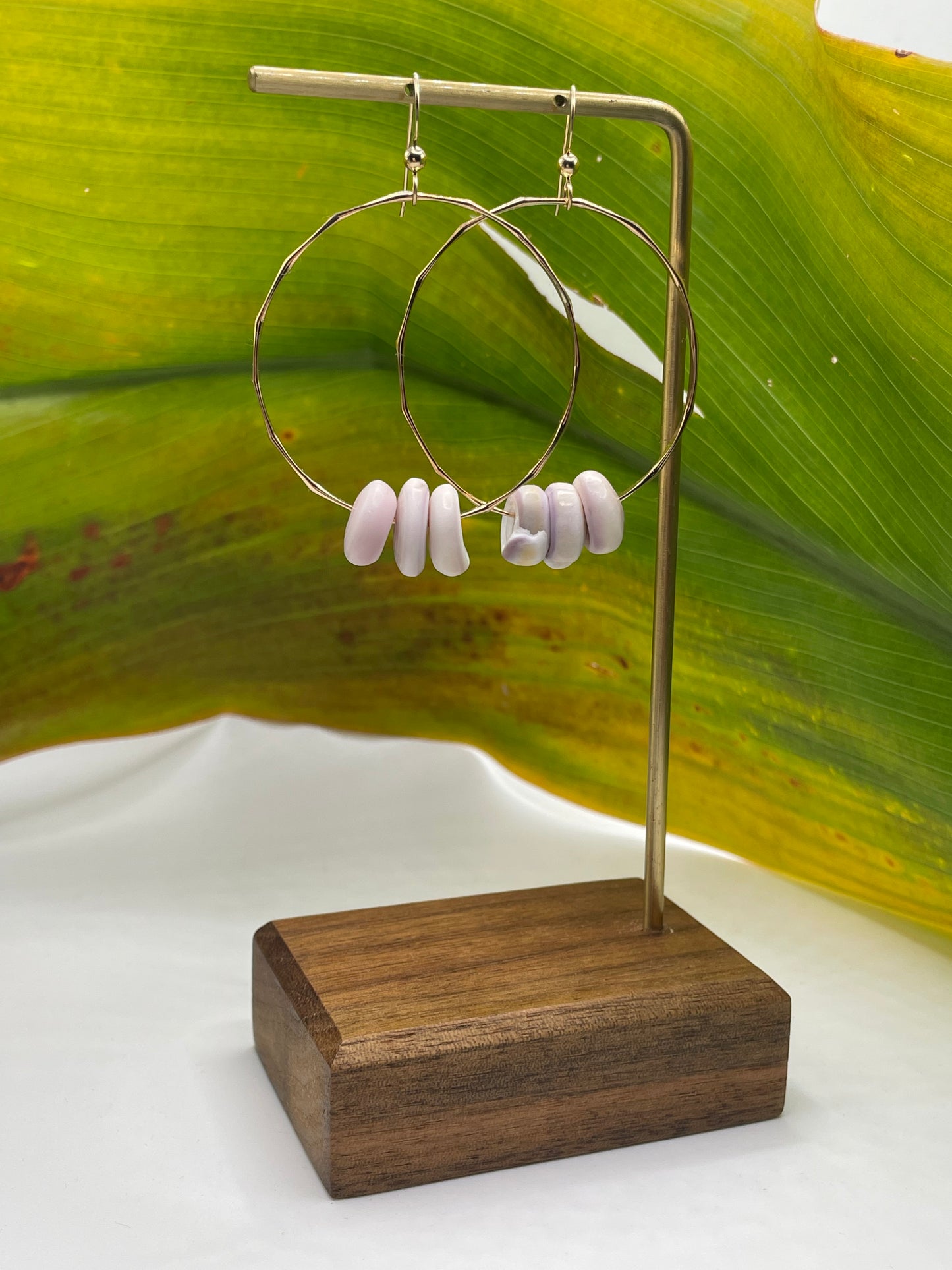 Puka Shell Hoops Medium