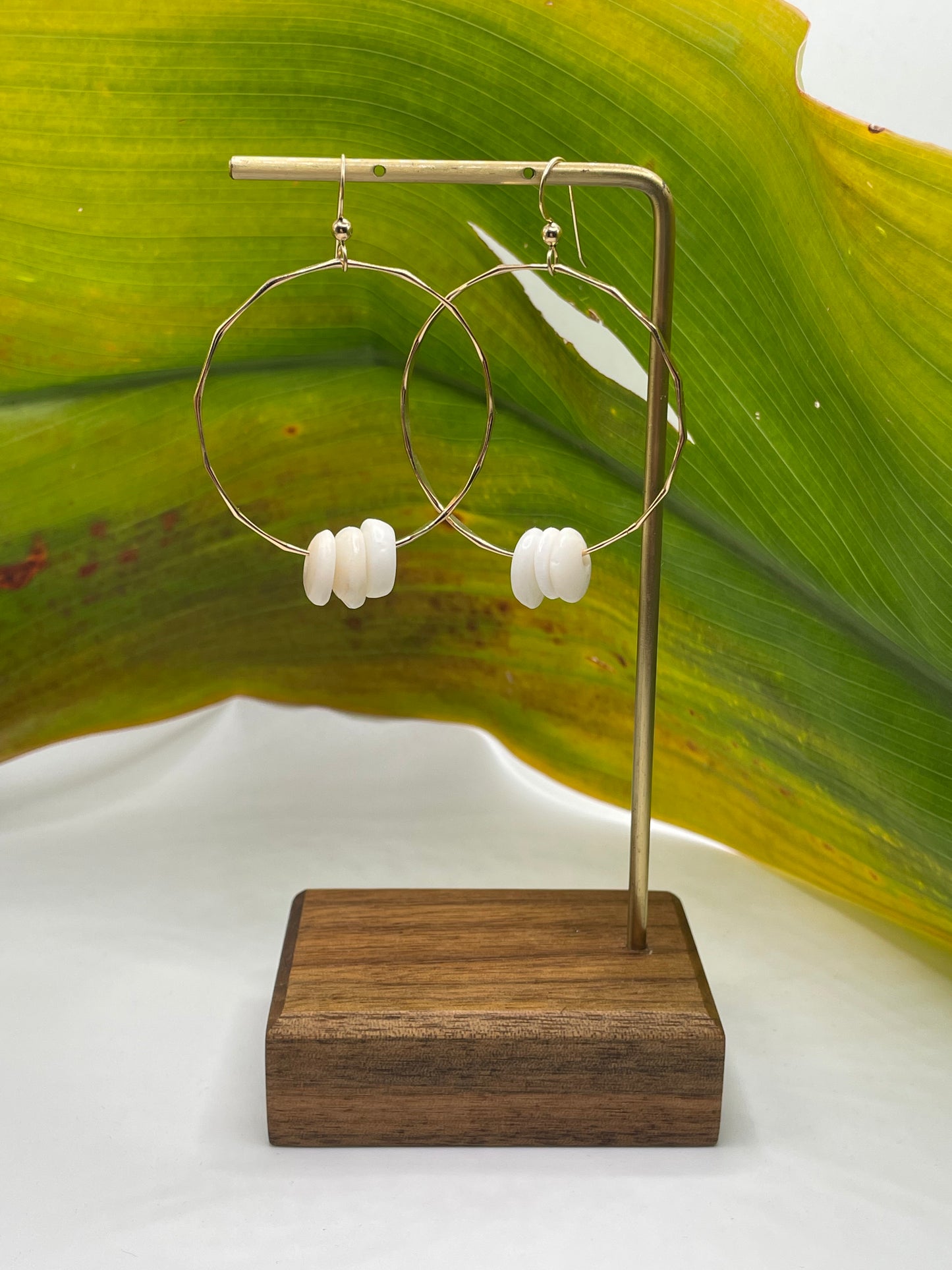 Puka Shell Hoops Medium