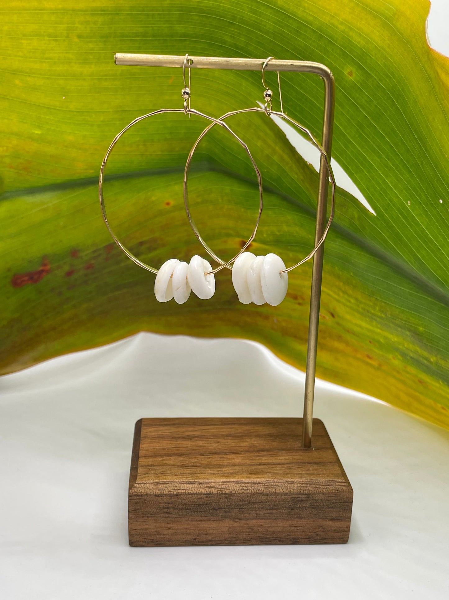 Puka Shell Hoops Large