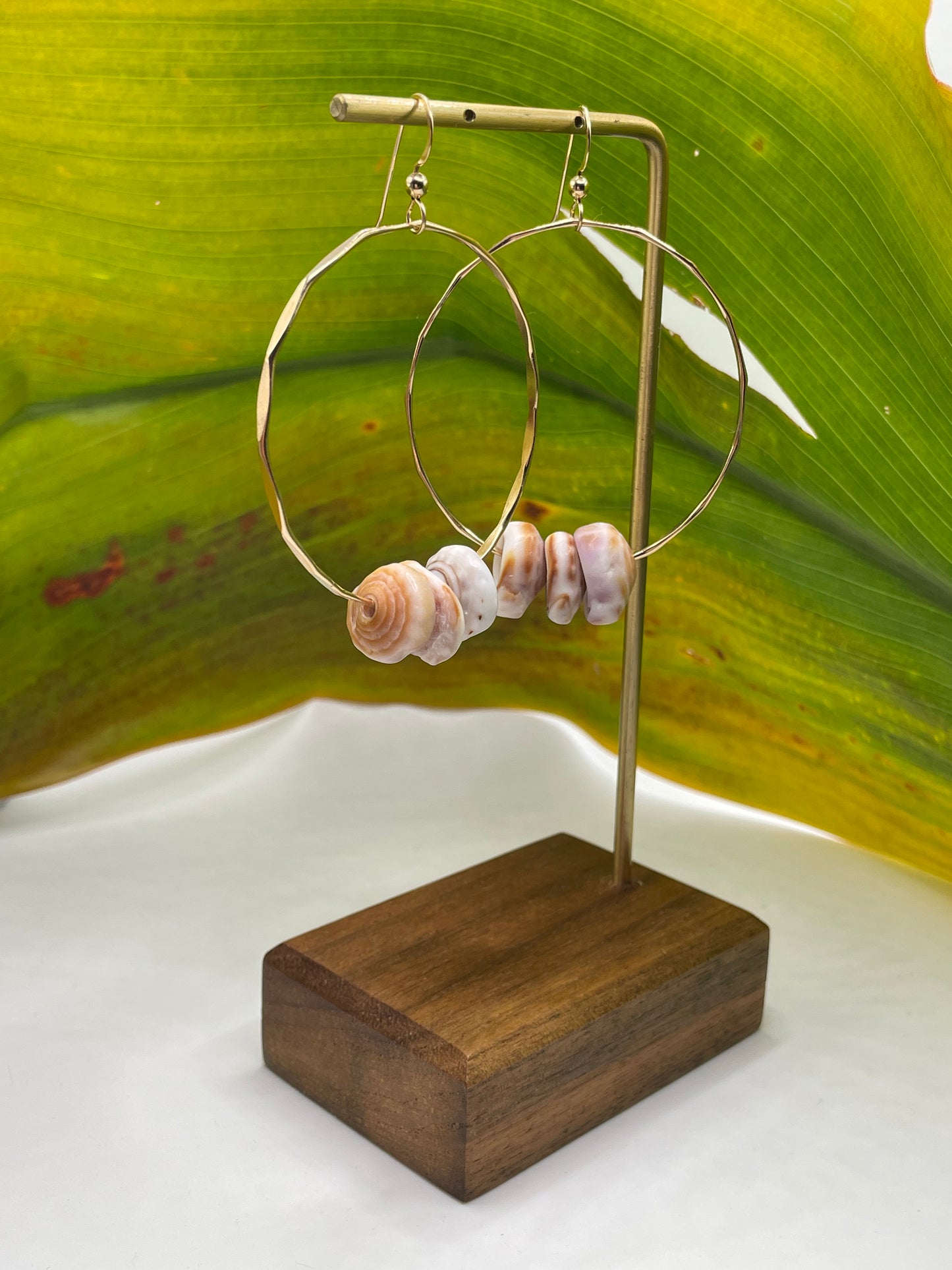 Puka Shell Hoops Large