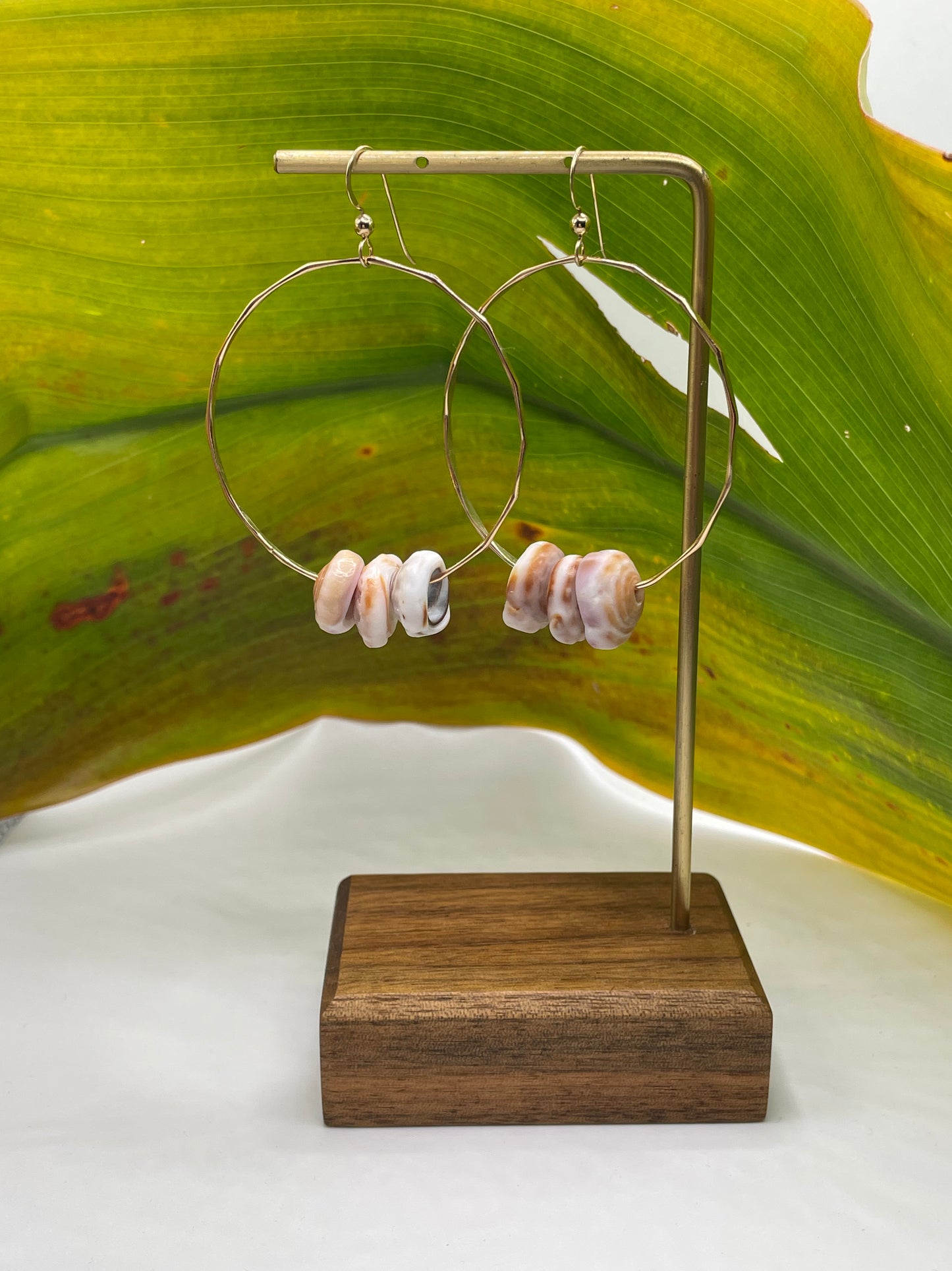 Puka Shell Hoops Large