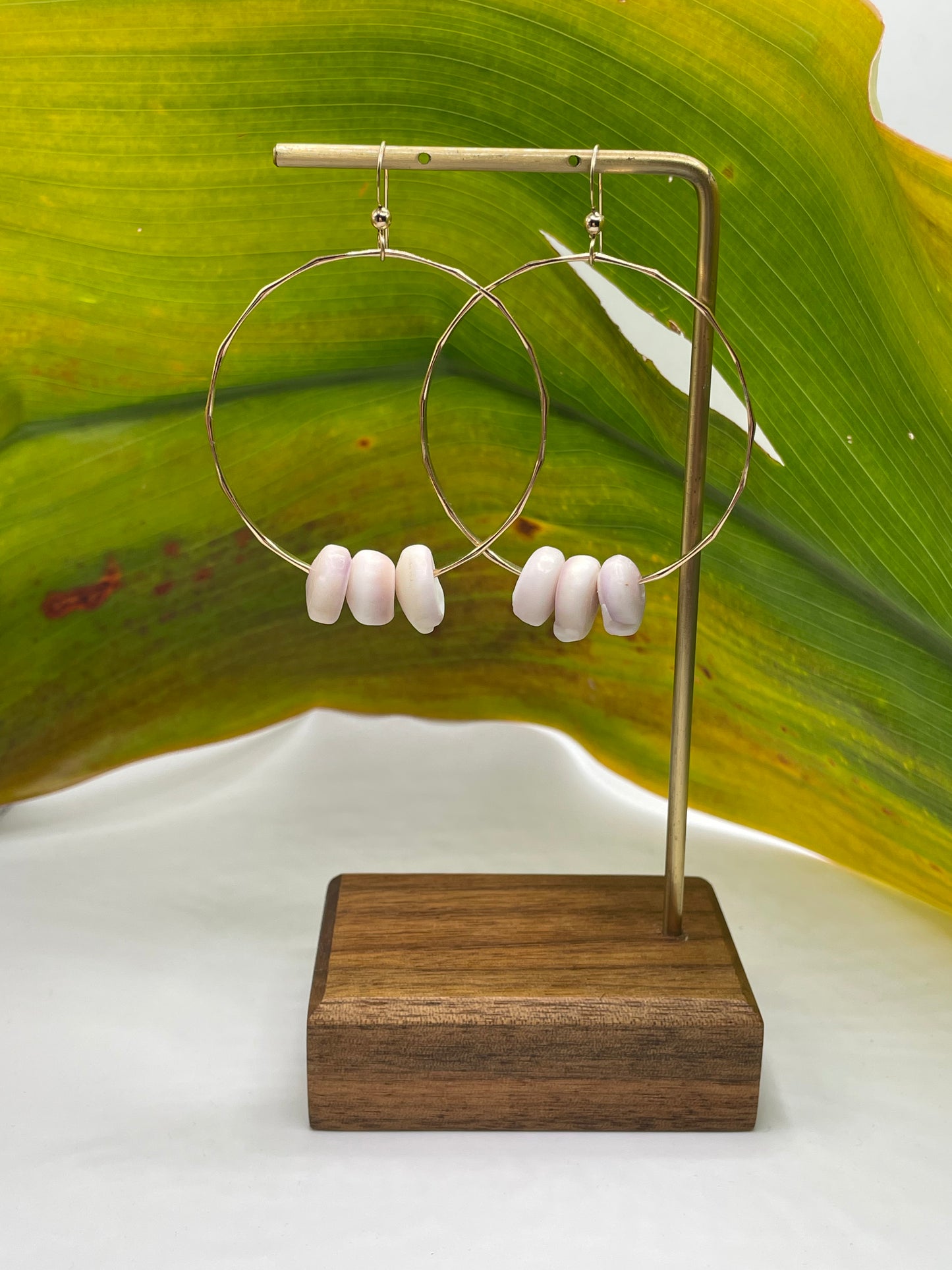 Puka Shell Hoops Large