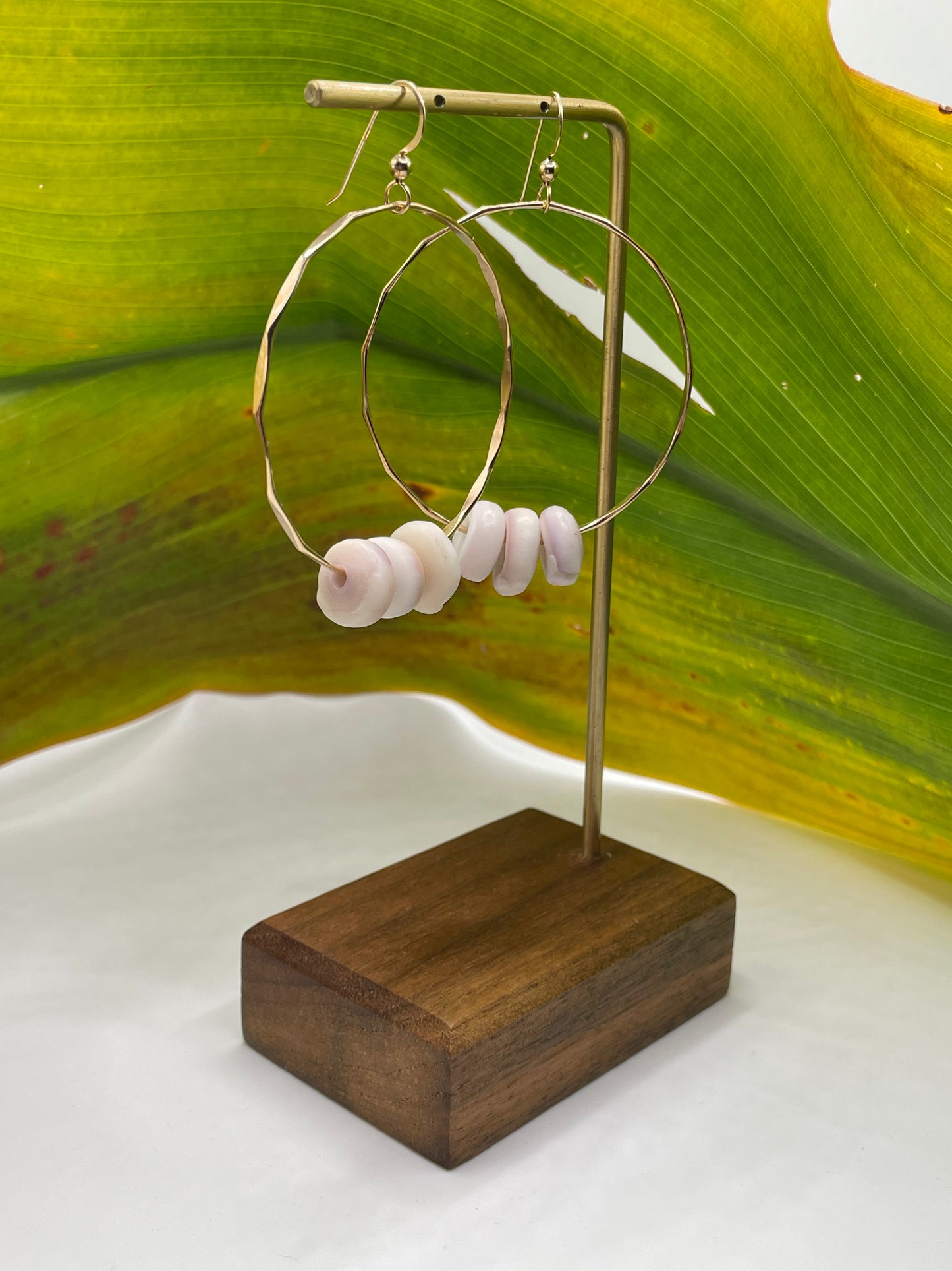 Puka Shell Hoops Large