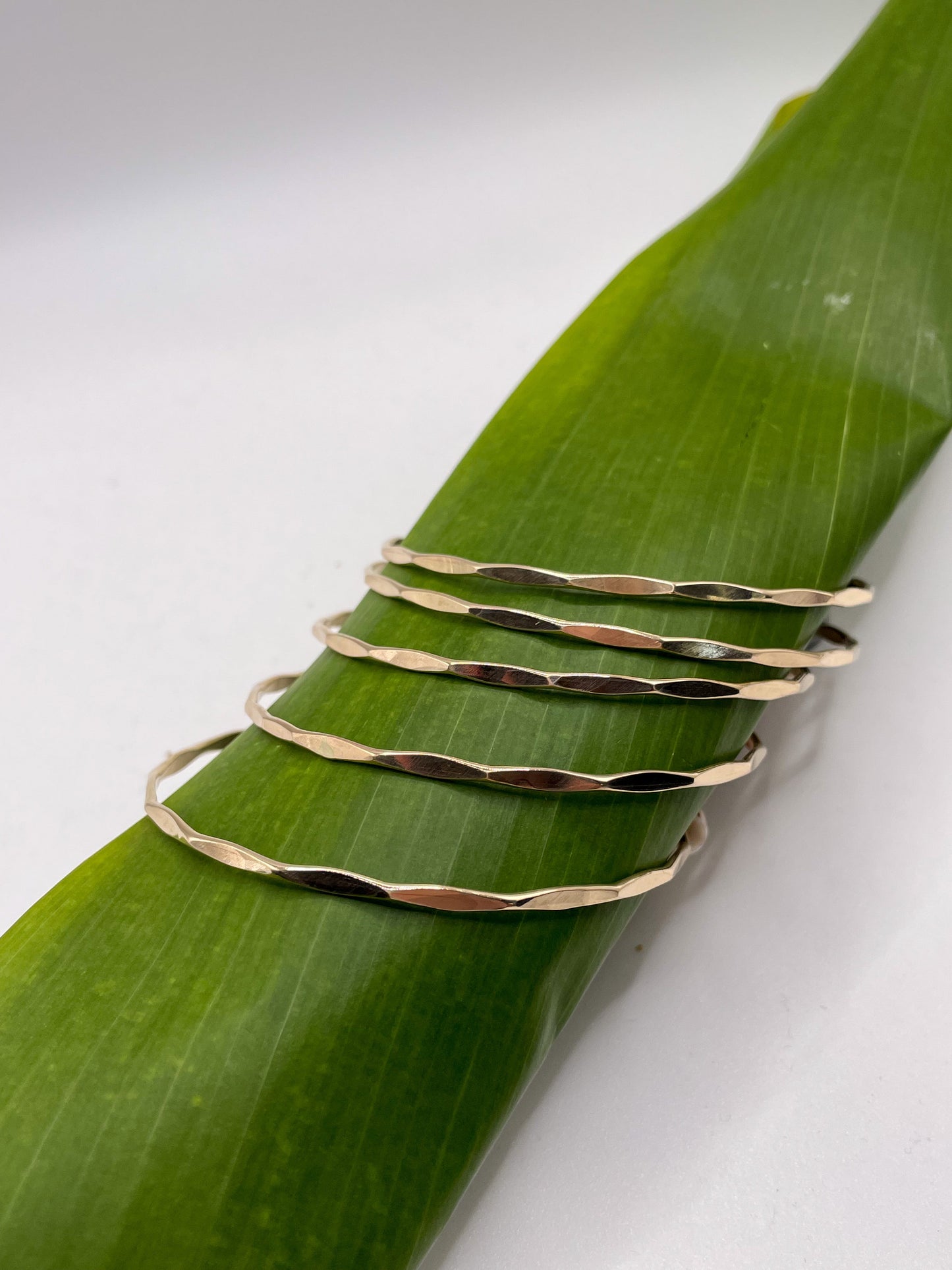 7.5" Golden-Yellow Cone Bangle Gold Filled
