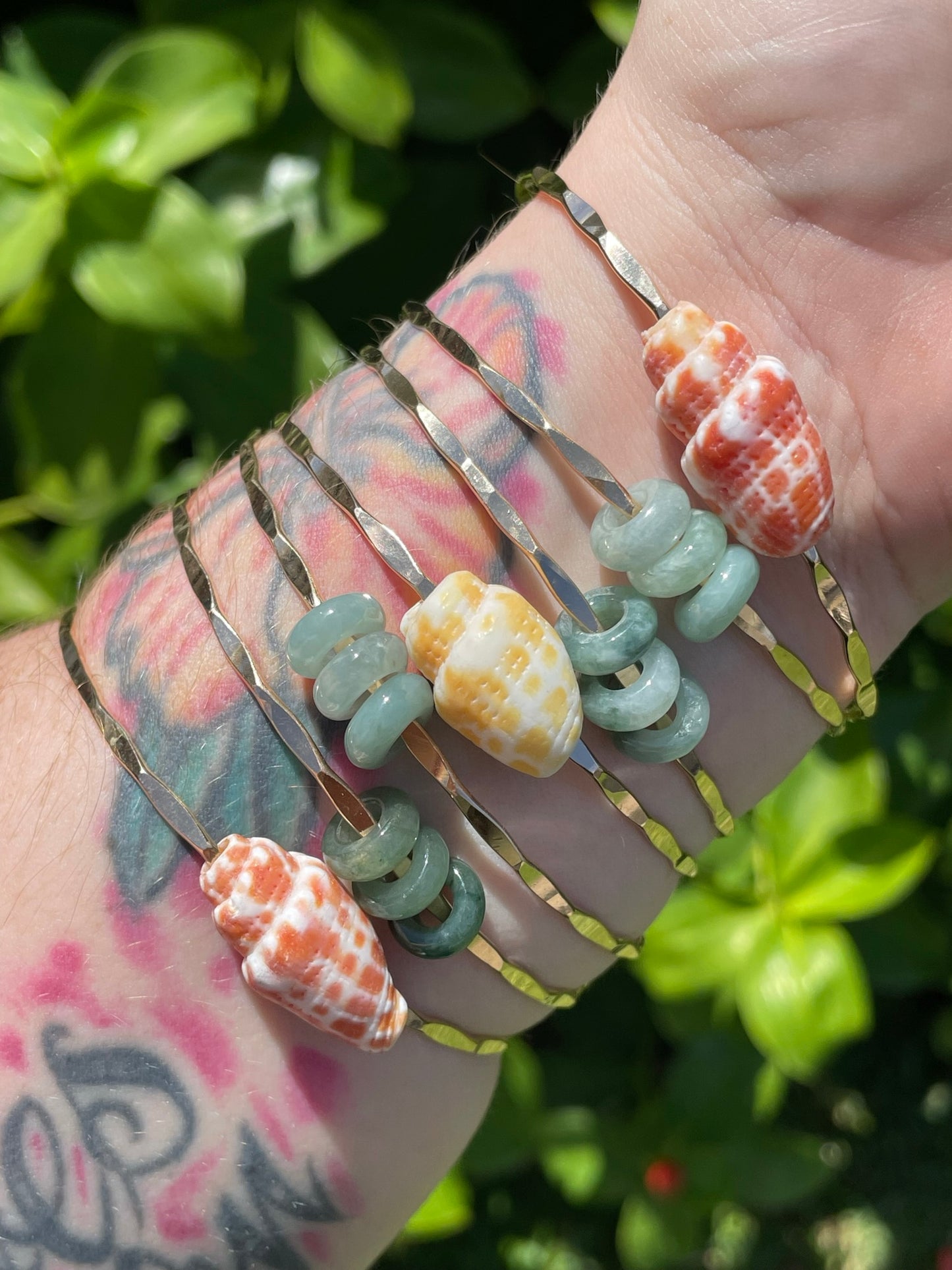 Mini Jade Donuts Bangle