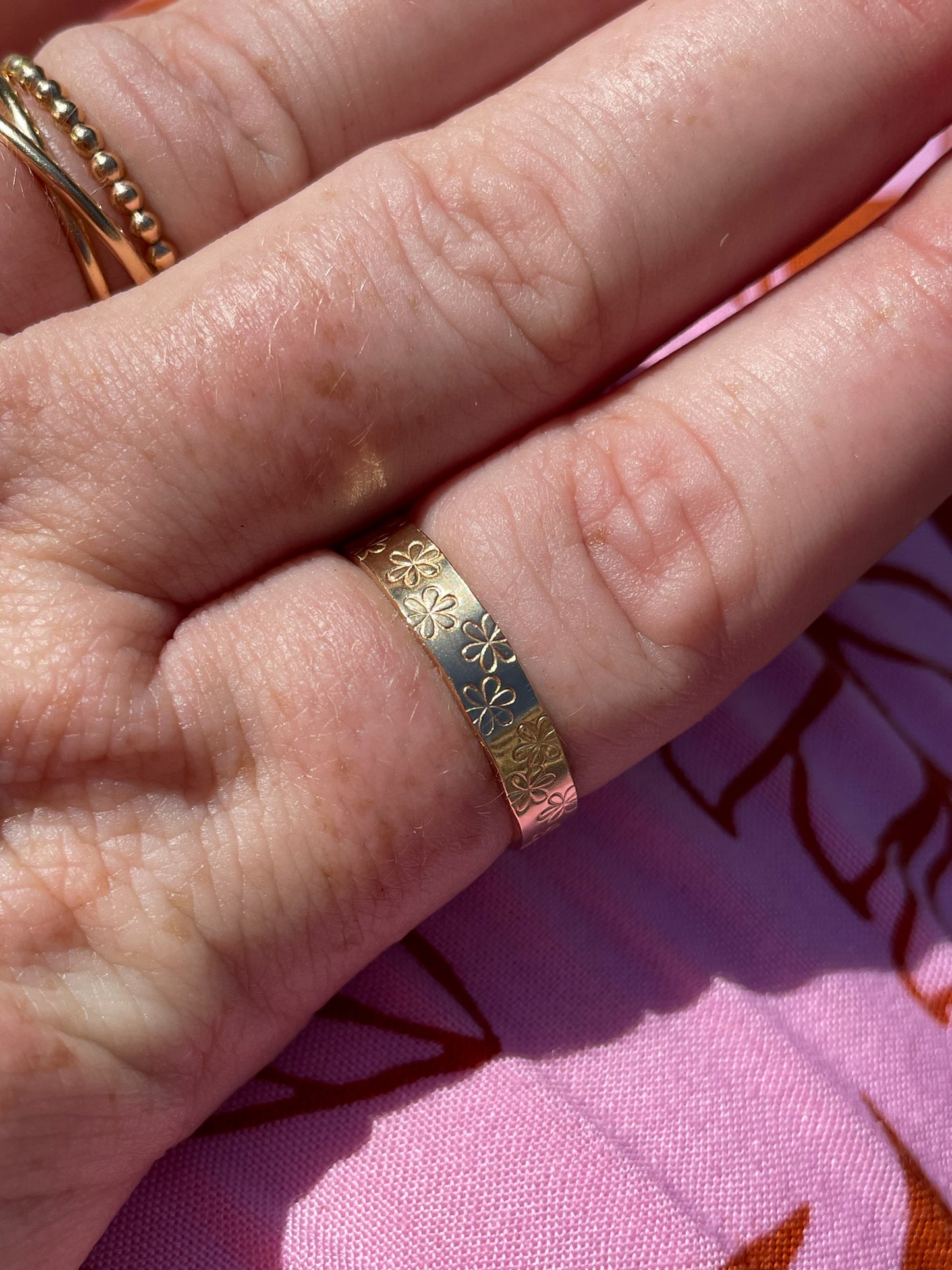 Pua (Flower) Band Ring
