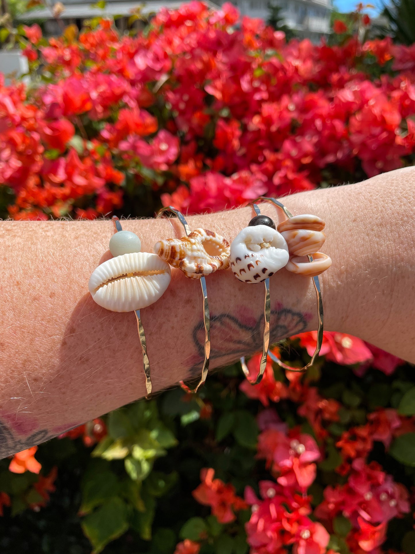 Drupe Shell Bangle Sterling Silver