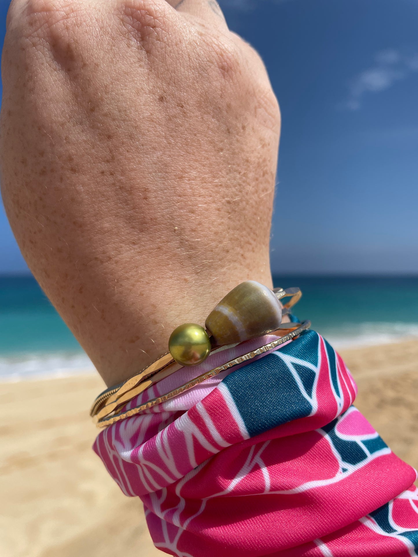 Pistachio Tahitian Pearl Bangle