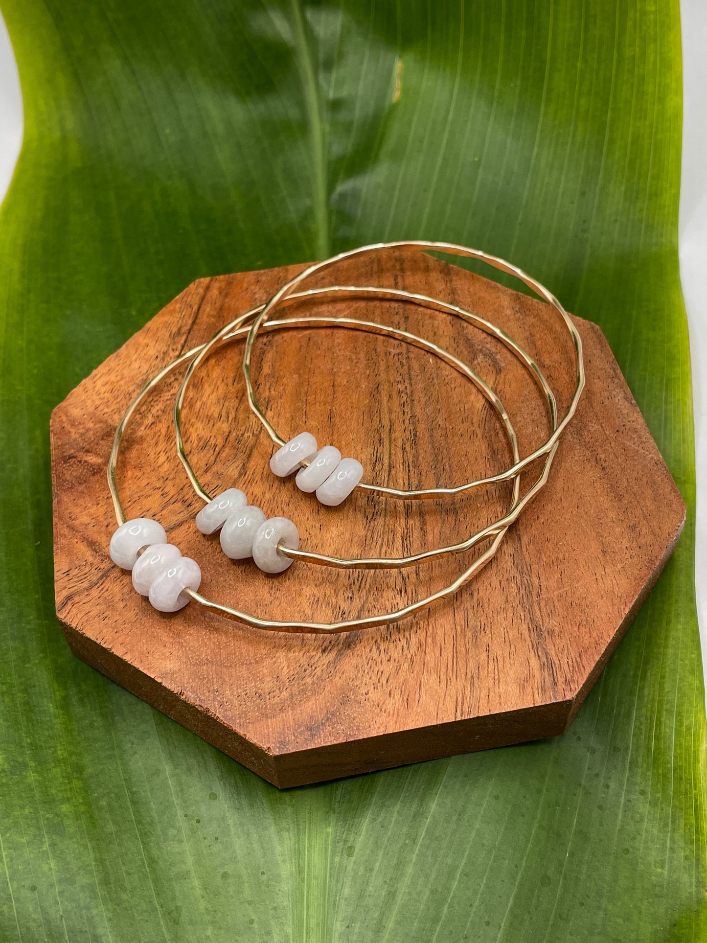 Mini Jade Donuts Bangle