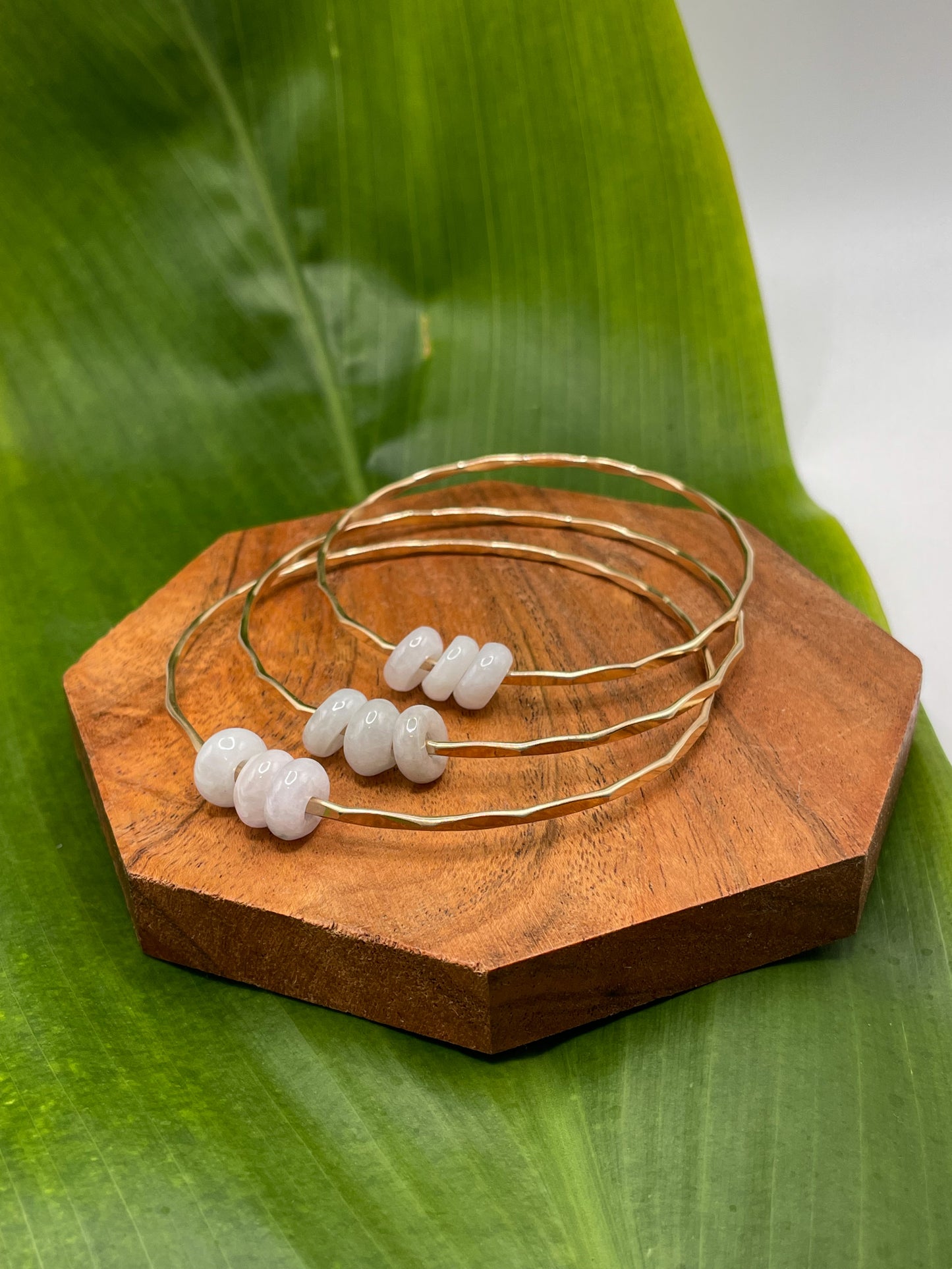 Mini Jade Donuts Bangle