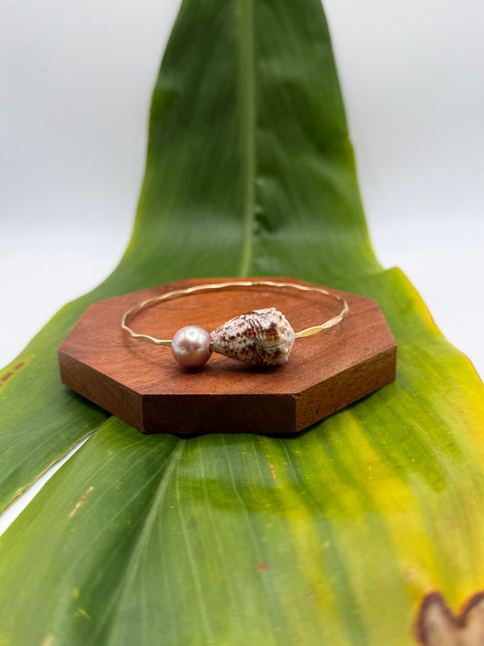 Tahitian Bangle Size 9” Gold Filled