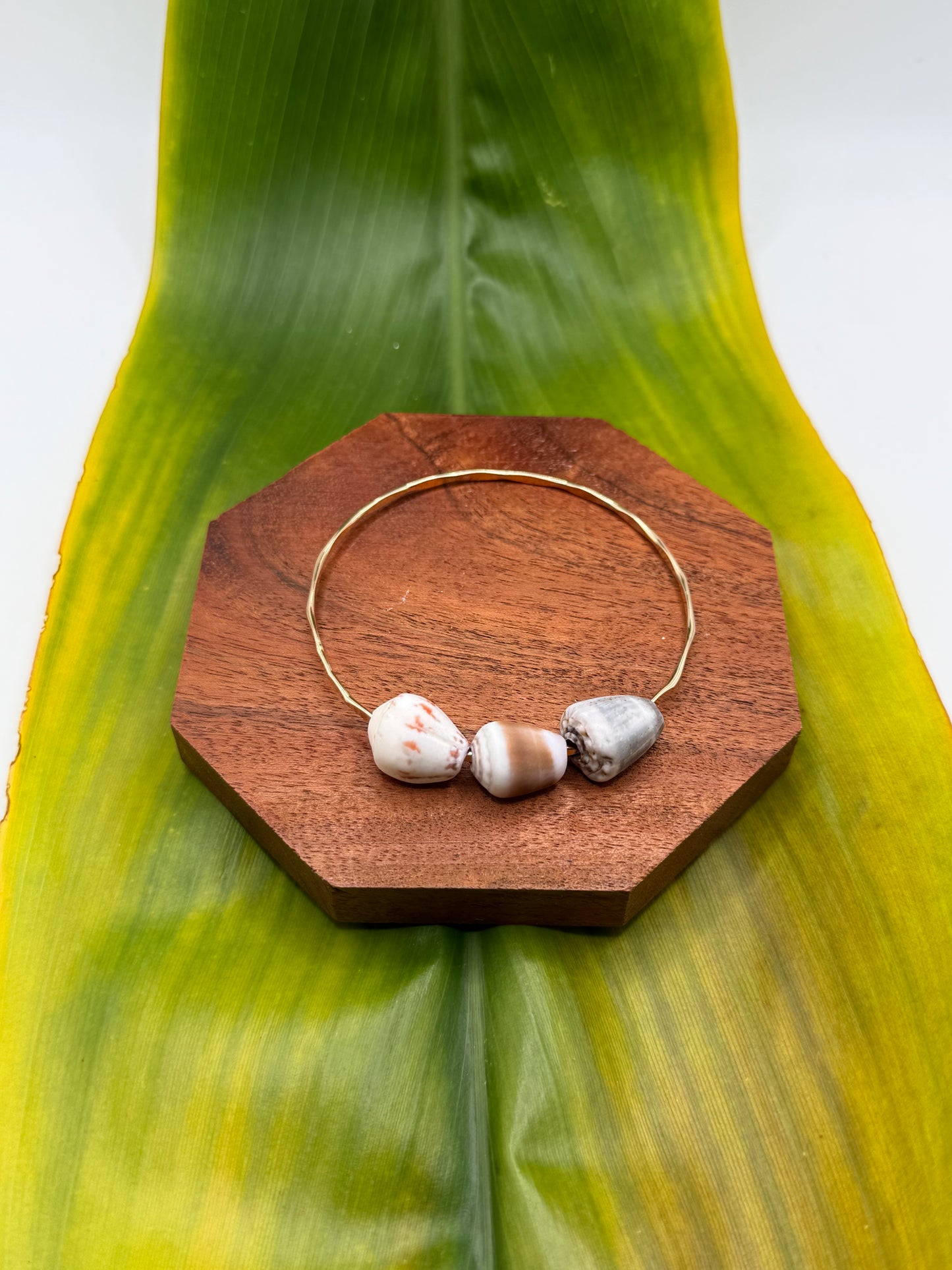 Tahitian Trio Bangle Size 8" Gold Filled