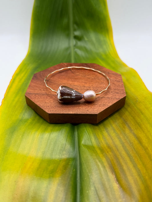 Tahitian Bangle Size 8.5" Gold Filled