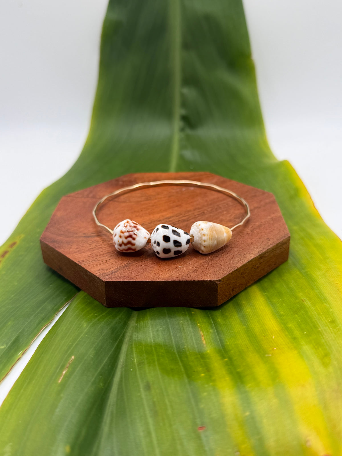 Triple Tahitian Bangle Size 8.5” Gold Filled