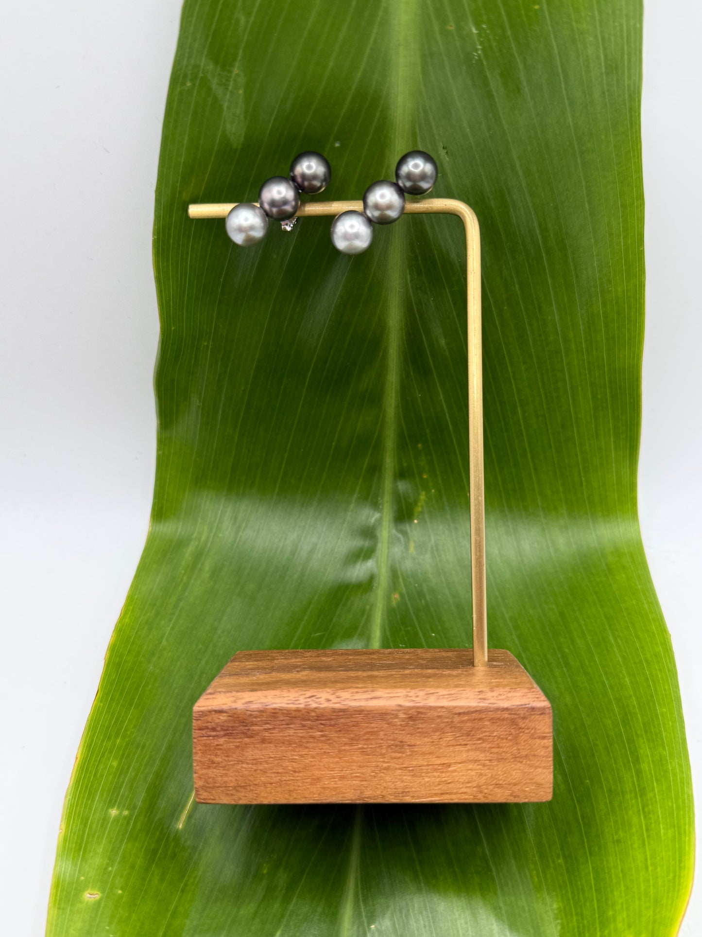 Triple Tahitian Pearl Studs