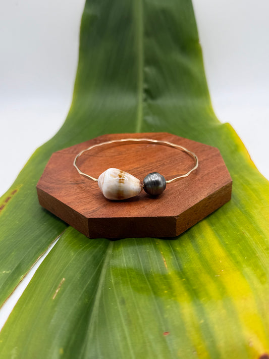 Tahitian Bangle Size 8.5” Gold Filled