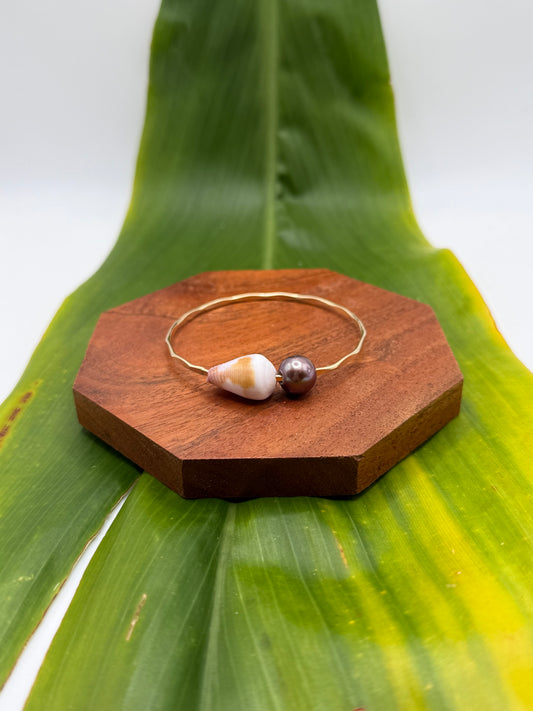 Tahitian Bangle Size 7" Gold Filled