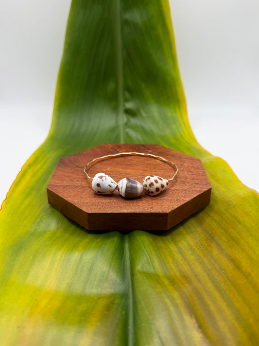 Tahitian Trio Bangle Size 7.5" Gold Filled