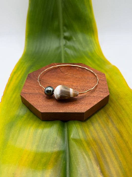 Tahitian Bangle Size 9" Gold Filled