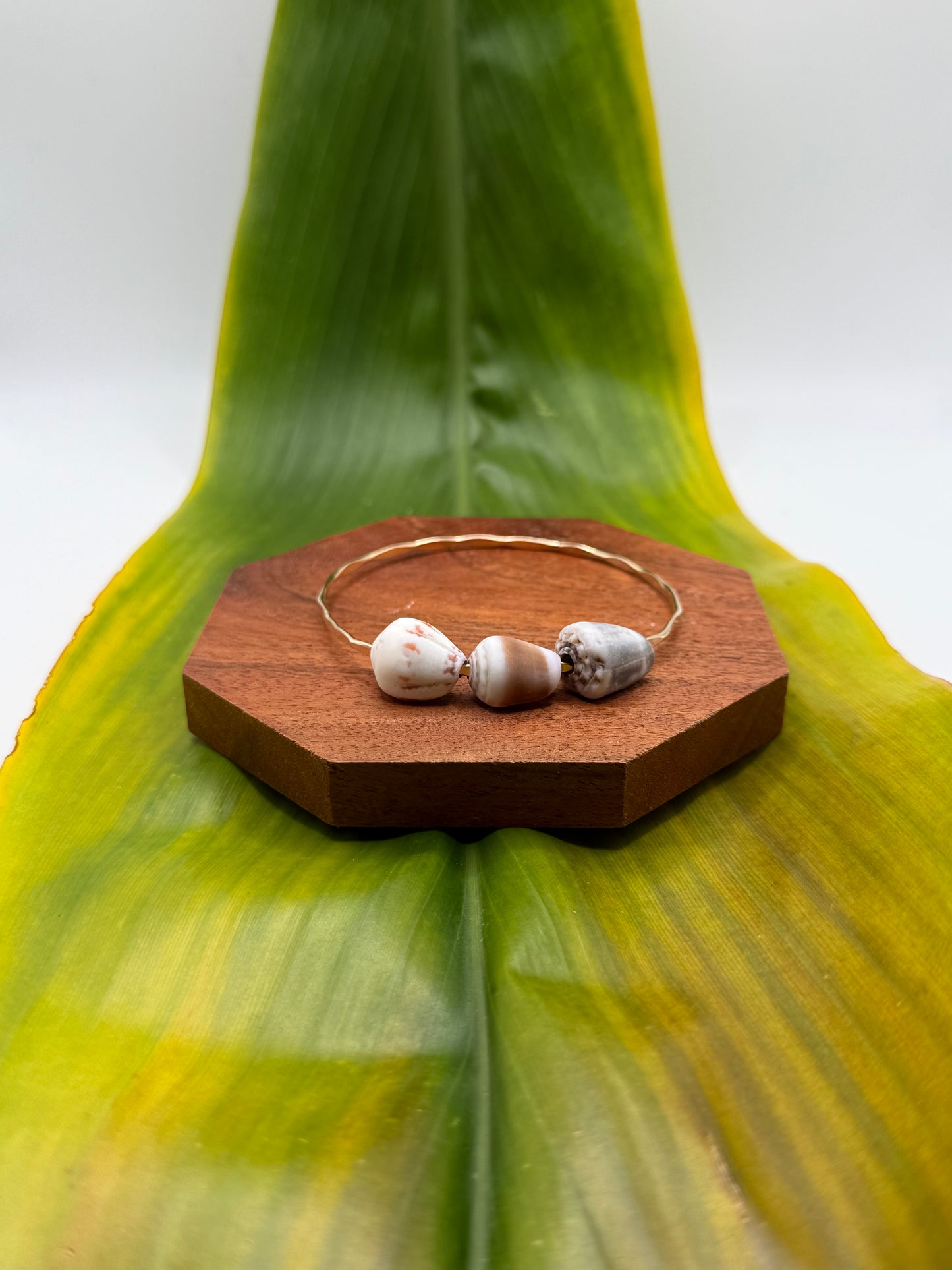 Tahitian Trio Bangle Size 8" Gold Filled