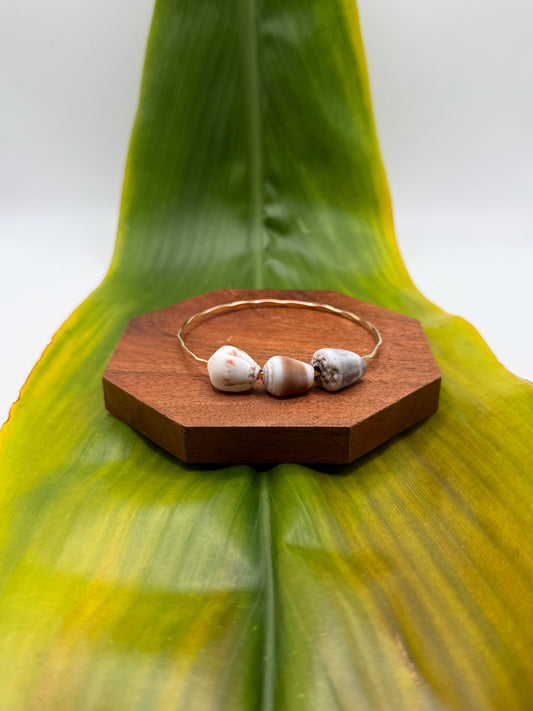 Tahitian Trio Bangle Size 8" Gold Filled