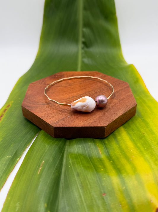 Tahitian Bangle Size 8" Gold Filled