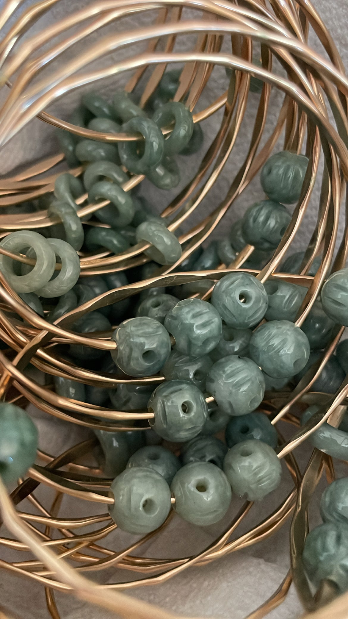 Mini Jade Ball Bangle