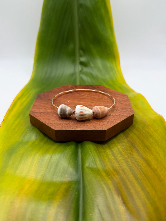 Tahitian Trio Bangle Size 8" Gold Filled