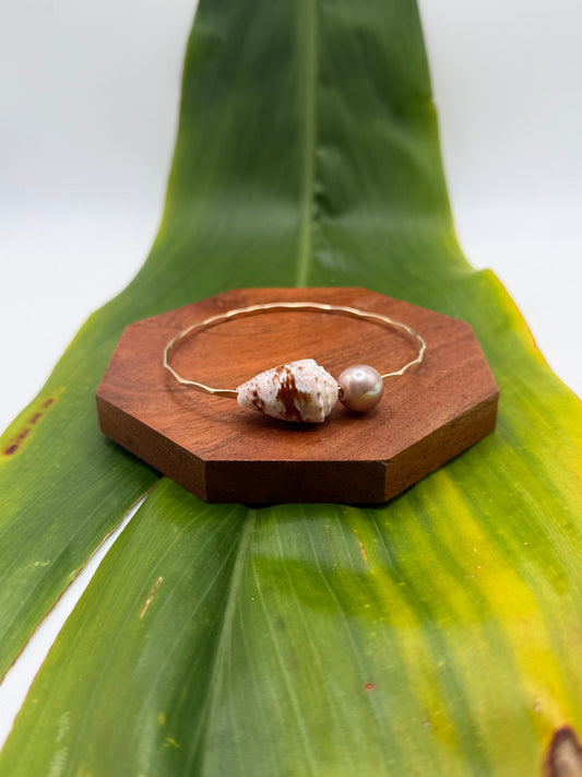 Tahitian Bangle Size 8.5” Gold Filled