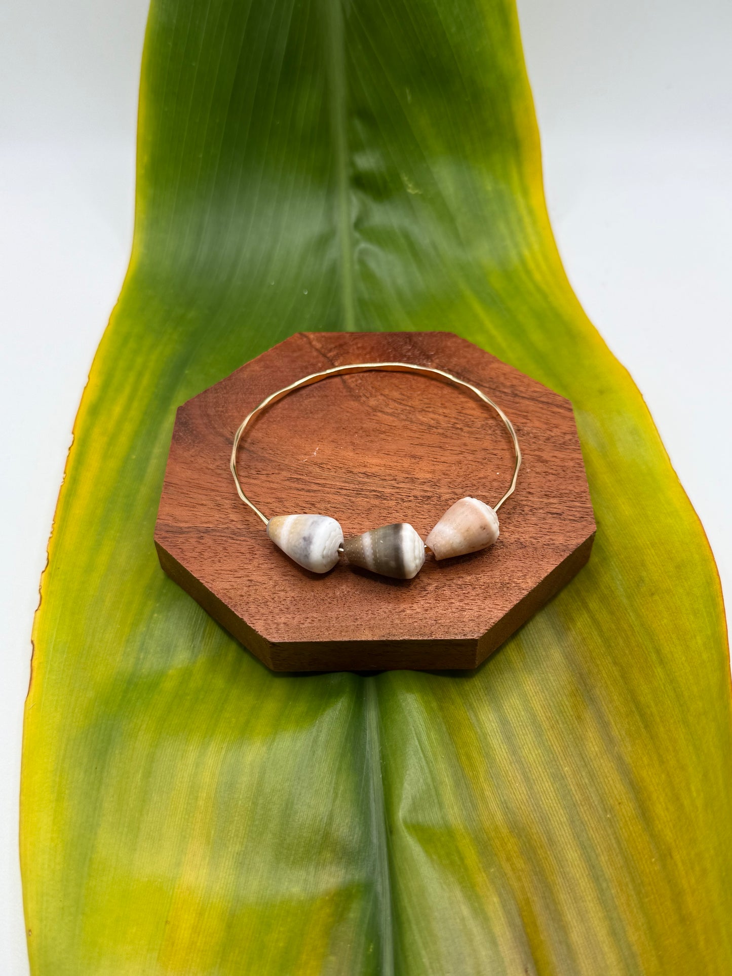 Tahitian Trio Bangle Size 8.5" Gold Filled