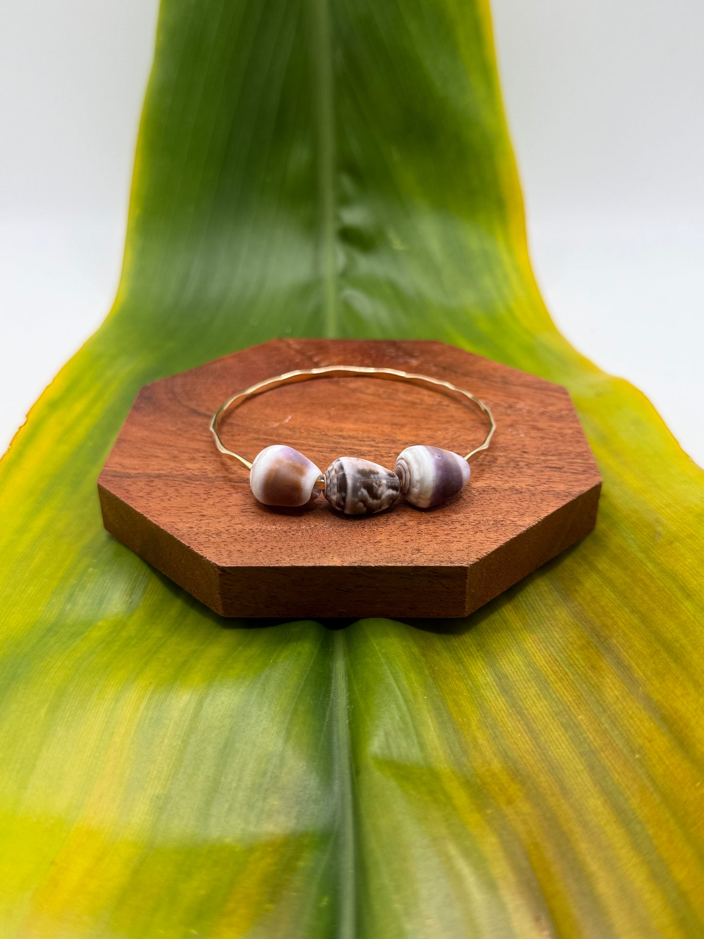 Tahitian Trio Bangle Size 7.5" Gold Filled