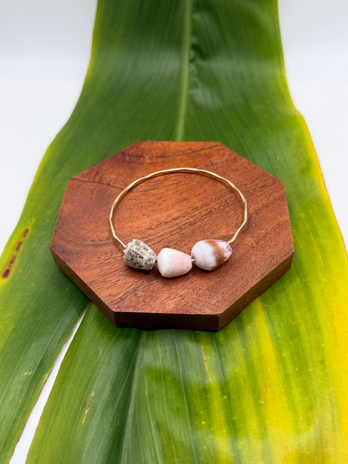 Triple Tahitian Bangle Size 7.5" Gold Filled