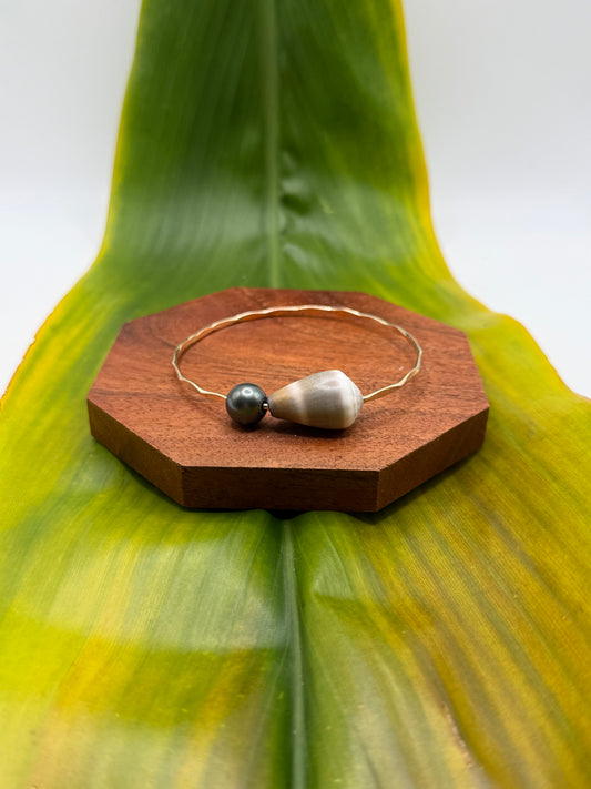 Tahitian Bangle Size 8" Gold Filled