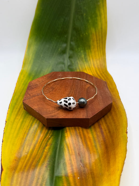 Tahitian Bangle Size 8" Gold Filled