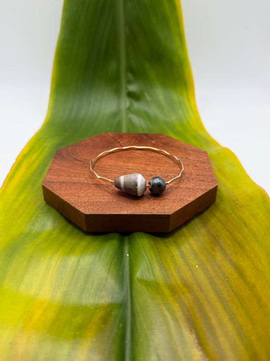 Tahitian Bangle Size 7" Gold Filled