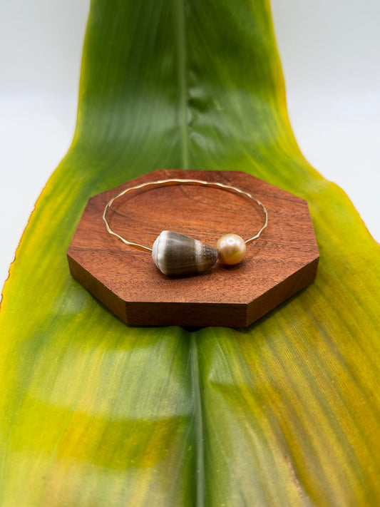 Tahitian Bangle Size 8.5" Gold Filled