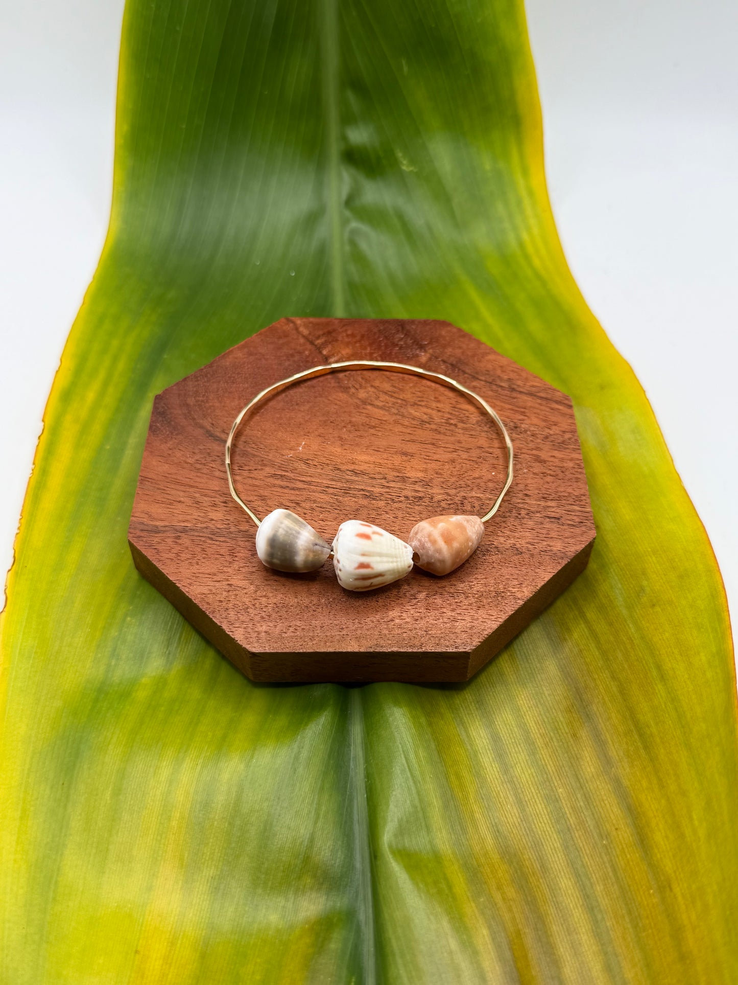 Tahitian Trio Bangle Size 8" Gold Filled