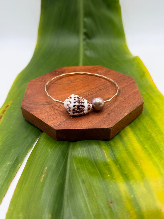 Tahitian Bangle Size 8" Gold Filled