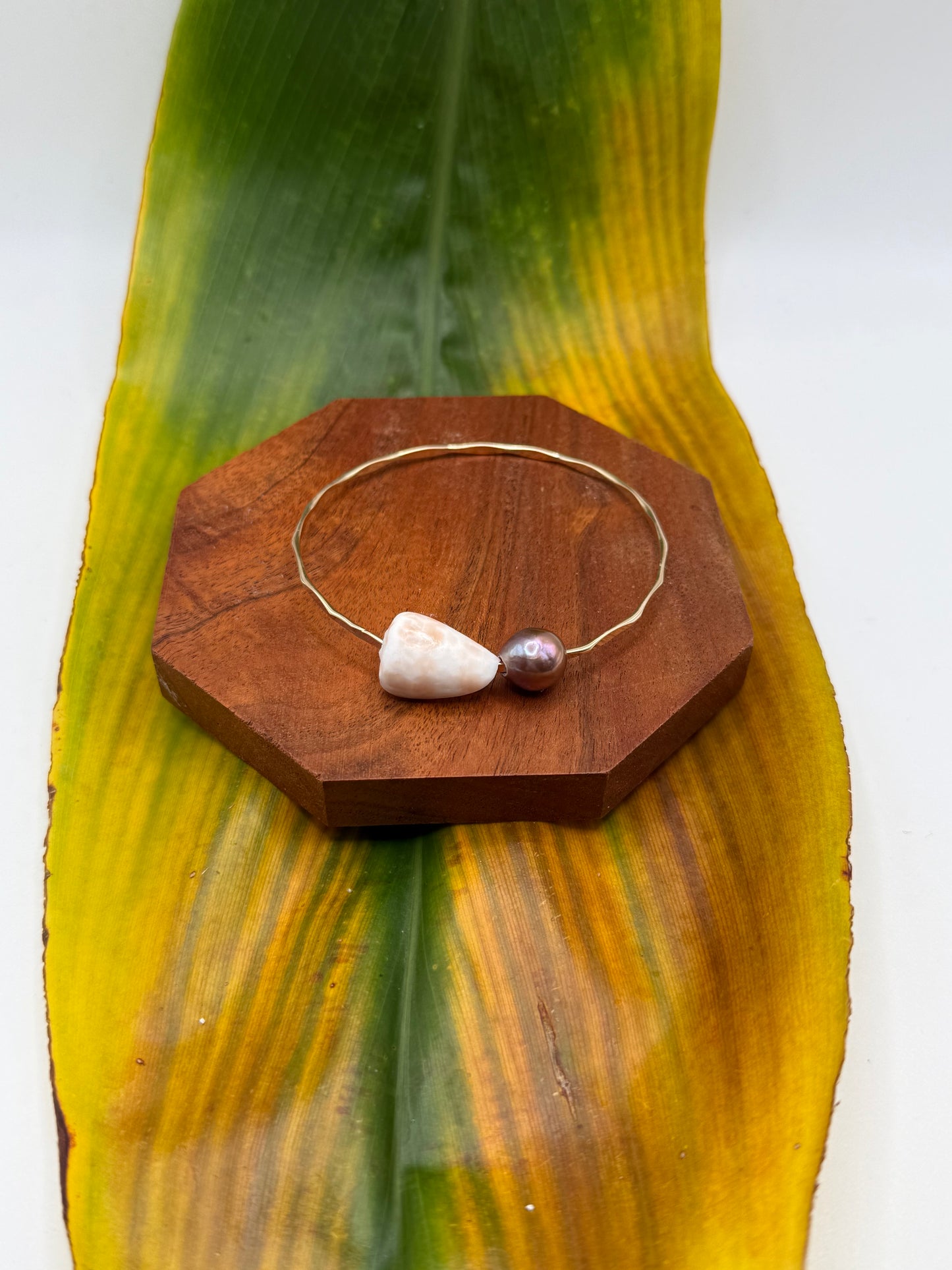 Fiji Bangle Size 8" Gold Filled