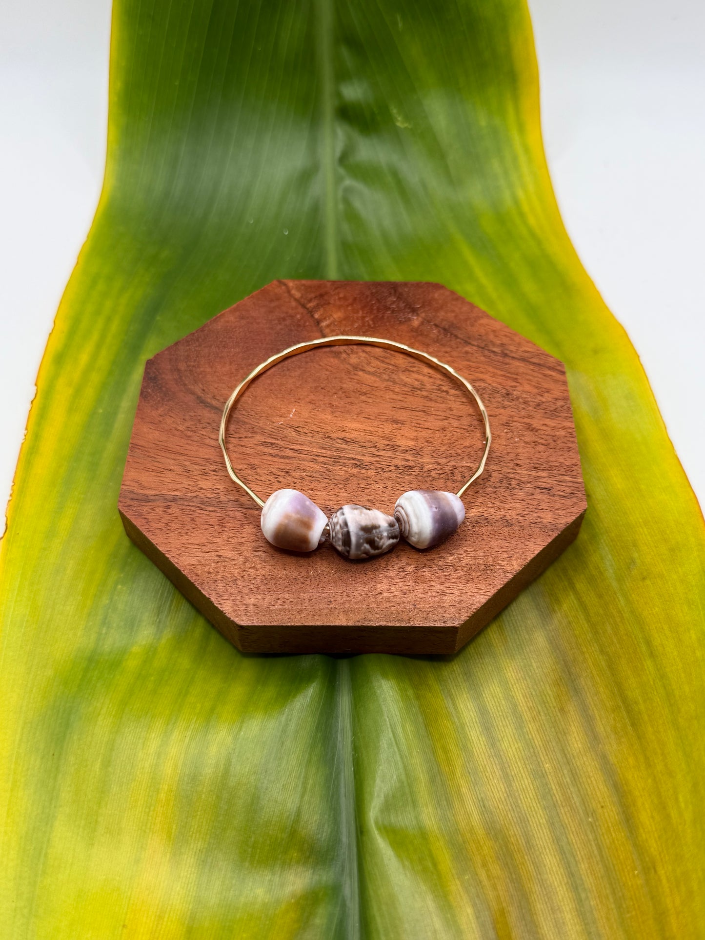 Tahitian Trio Bangle Size 7.5" Gold Filled