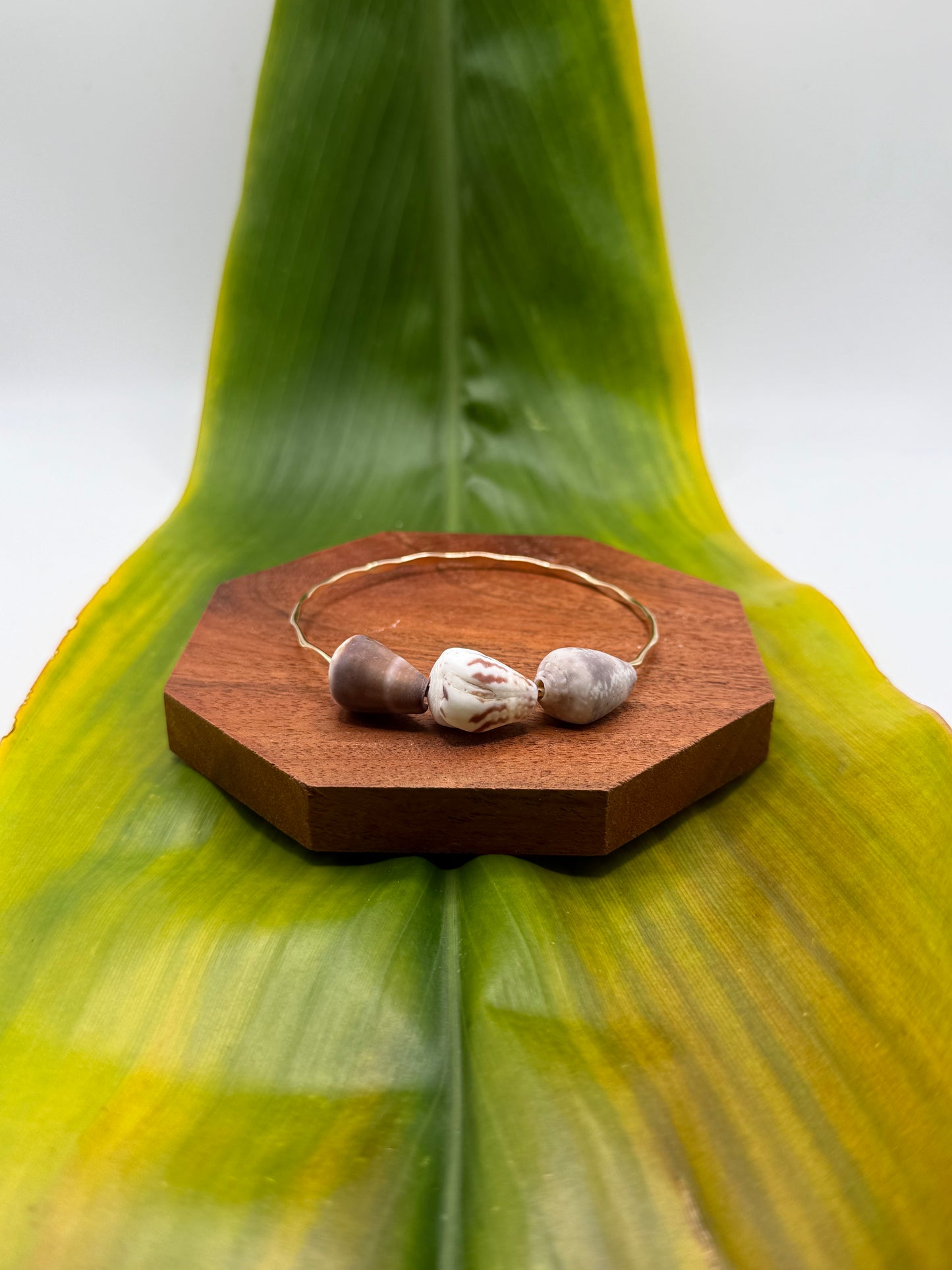 Tahitian Trio Bangle Size 8" Gold Filled