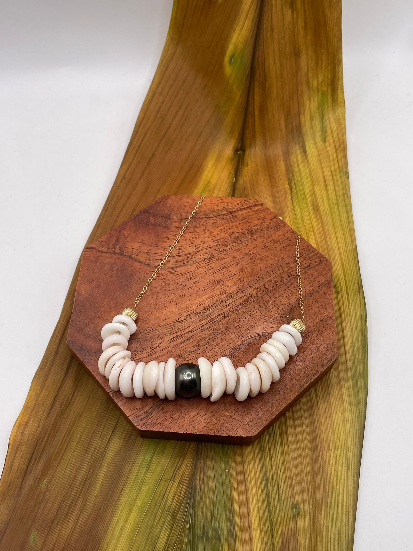 Puka Shell Necklace 20" Gold Filled