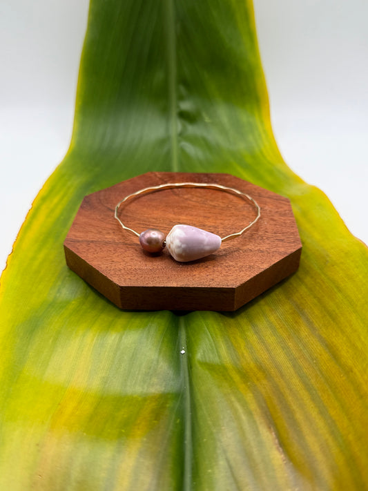 Tahitian Bangle Size 8" Gold Filled