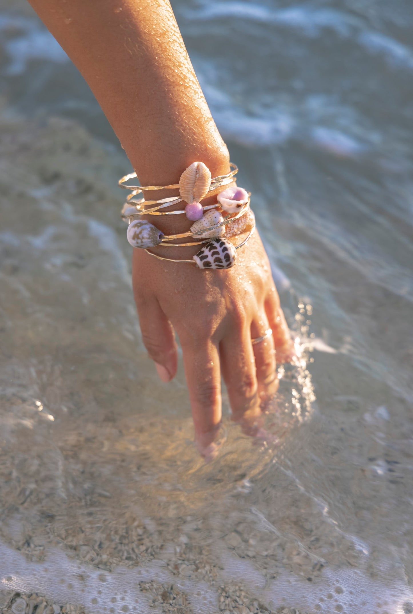 Hebrew Cone Shell Bangle Sterling Silver