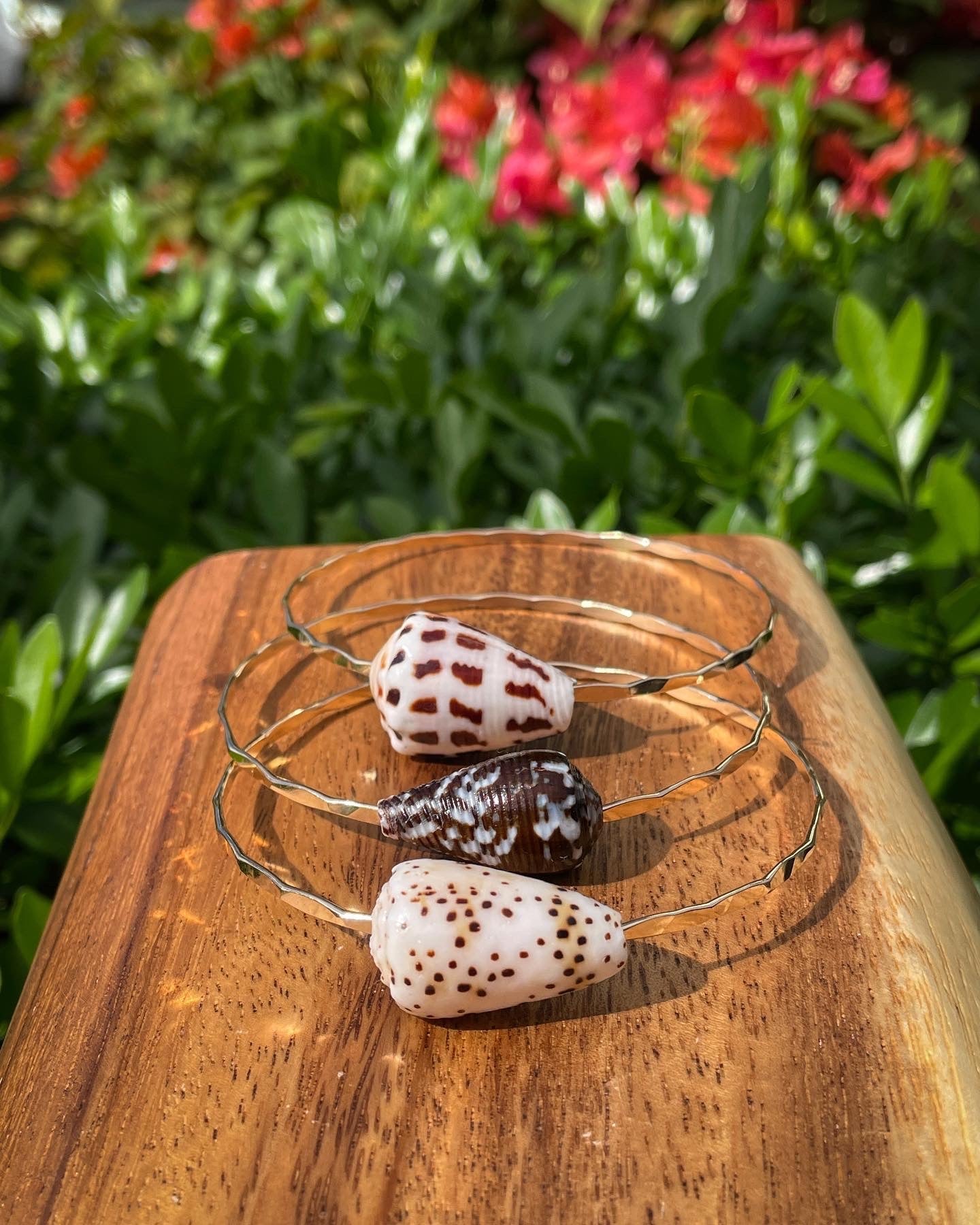 Hebrew Cone Shell Bangle Sterling Silver